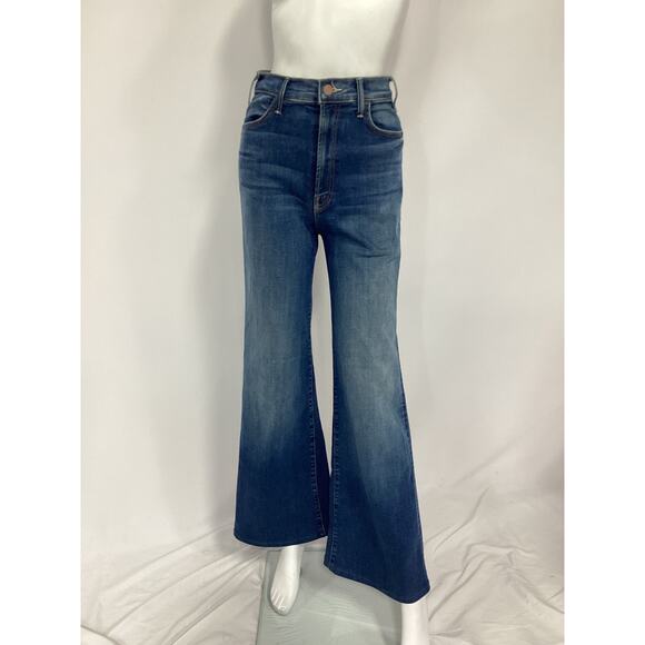 Mother 'The Hustler' High-Rise Flared Organic Denim Jeans Size 28 - Picture 2 of 4